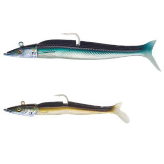 Kit Caja Señuelo Vinilo Pesca Mar BSF M SW