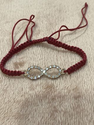 Pulsera Infinito roja con brillantes