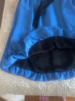 Vestido premamá azul tirantes