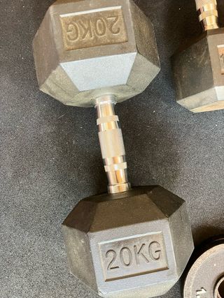 Mancuernas hexagonales 20kg - 2uds