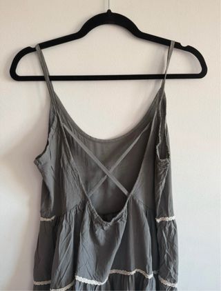 Vestido gris corto - Tirantes