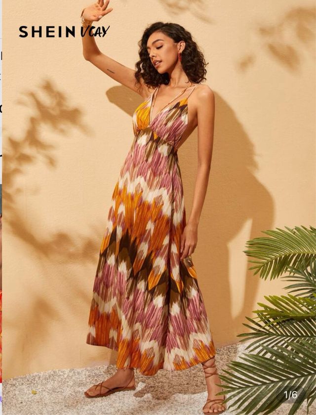 Vestido largo multicolor