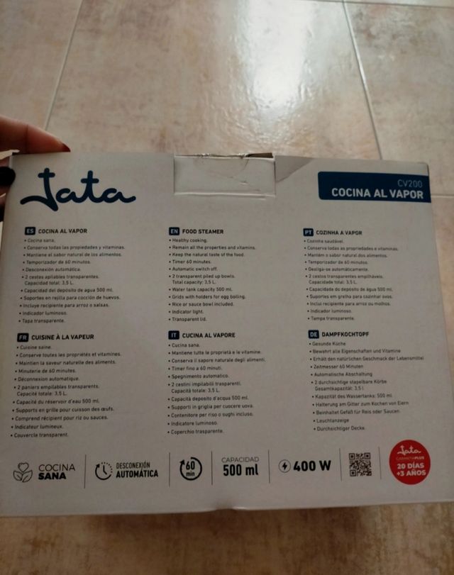 Vaporera Jata CV5020 - 400W