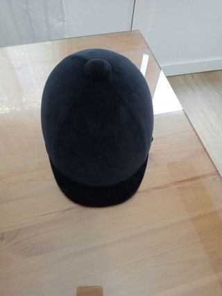 Casco hípica terciopelo negro