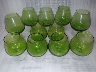 6 + 5 COPAS VERDES CRISTAL VINTAGE

LOTE PACK