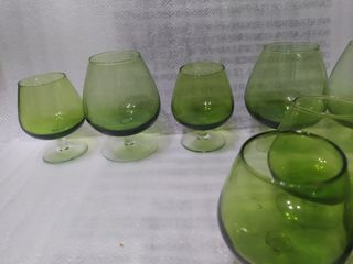 6 + 5 COPAS VERDES CRISTAL VINTAGE

LOTE PACK