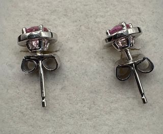 Pendientes de oro de 18 kt con zafiros y diamantes