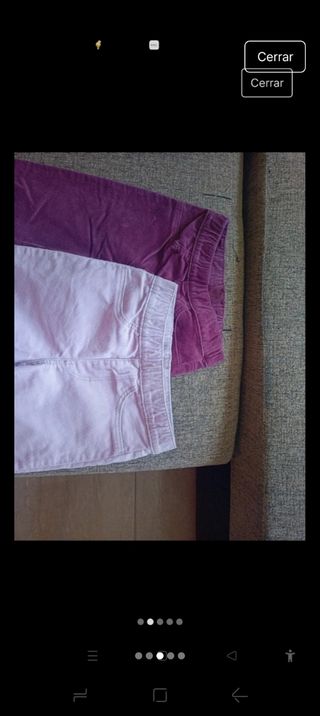 2 Jeggings niña - Rosa y morado