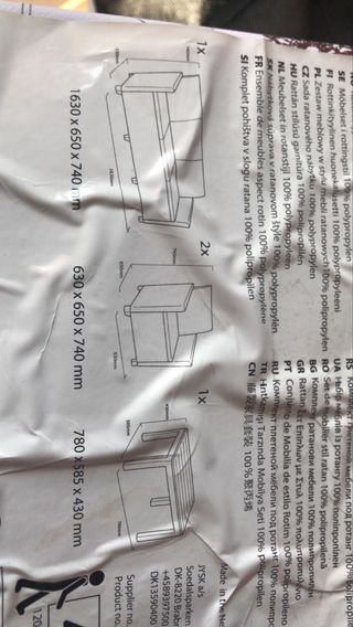 Mesa jardín ratán negro