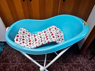 Bañera bebé plegable azul