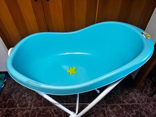 Bañera bebé plegable azul