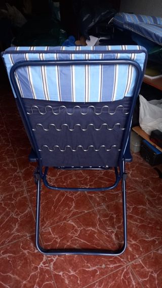 Tumbonas playa azul-blanco