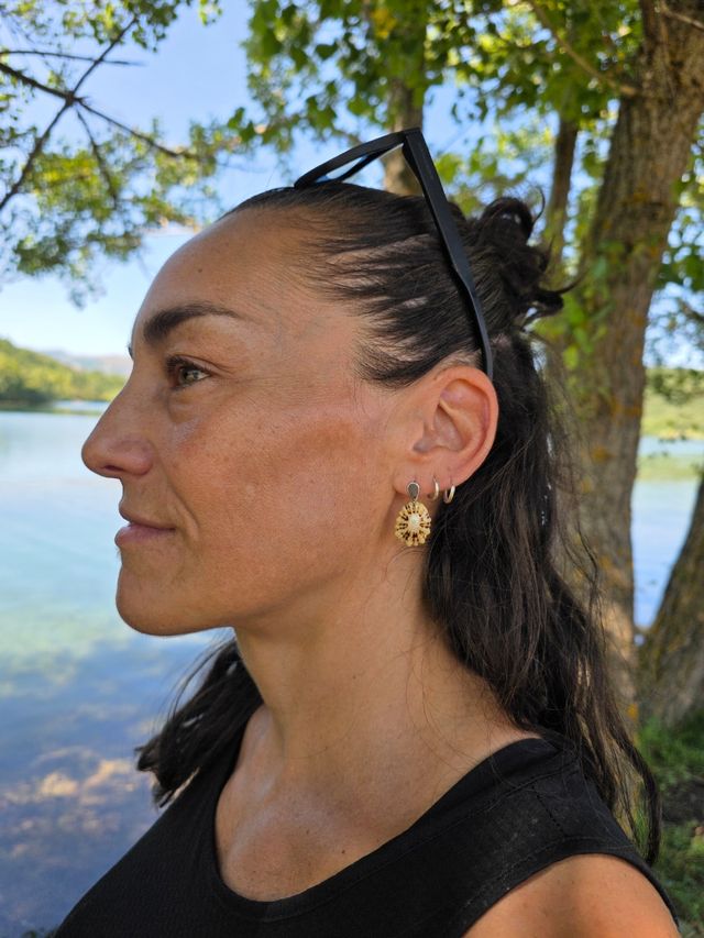 Pendientes lapa natural