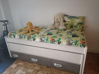 Cama nido infantil madera - 2 colchones