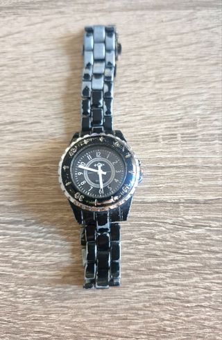 Reloj pulsera mujer negro plata