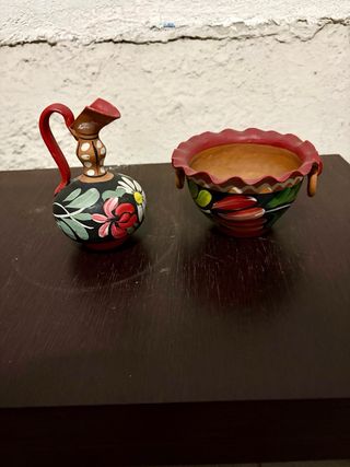 Set Ceramica Vintage Dipinta a Mano