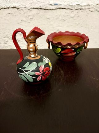 Set Ceramica Vintage Dipinta a Mano