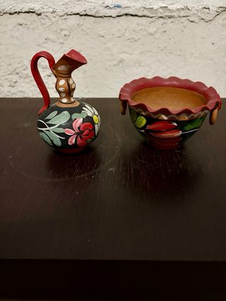 Set Ceramica Vintage Dipinta a Mano