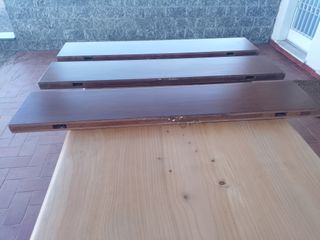 Mensole legno anni '80 - 3 pz