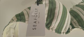 Bikini Seafolly rayas verde oliva - M