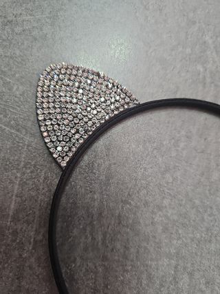 Cerchietto con orecchie di gatto glitter