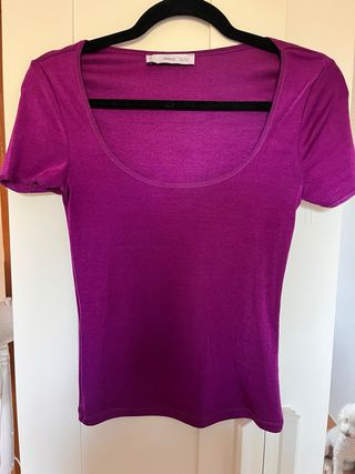 Camiseta Mango morada XS