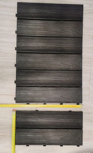 14 Baldosas Resina Marrón 18,6x37,7cm