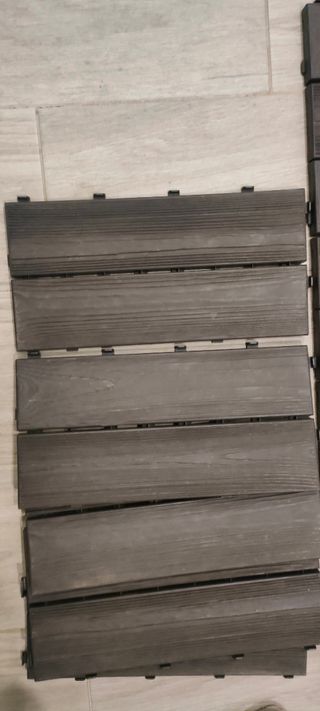 14 Baldosas Resina Marrón 18,6x37,7cm