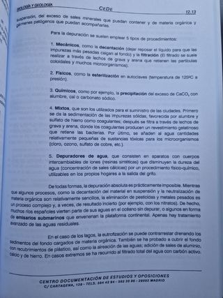 Temario Oposiciones Secundaria Biología y geología