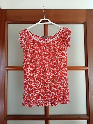 Top Liu Jo rosso-bianco