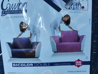 CALEFFI Copri poltrona Nuovo Blu trapuntato