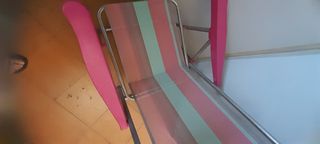 Silla playa aluminio plegable multicolor