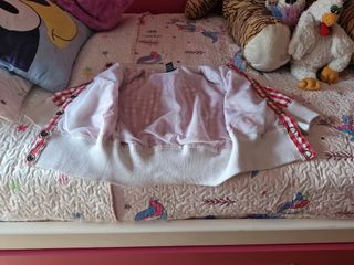 Chaqueta vichy roja-blanca