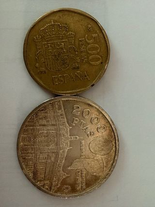 2 Monedas antiguas España - 500 y 2000 Ptas