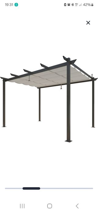 Pérgola 3x4m - Aluminio gris