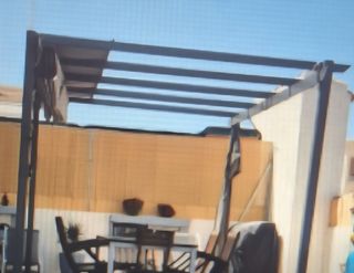 Pérgola 3x4m - Aluminio gris