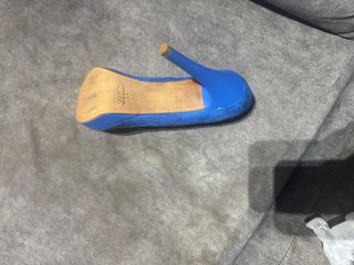 Sandalias tacón azul - Zapatos mujer