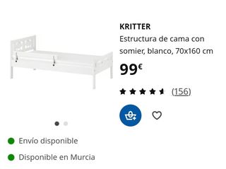 Cama infantil IKEA Kritter 70x160cm