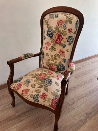 Sillón vintage floral