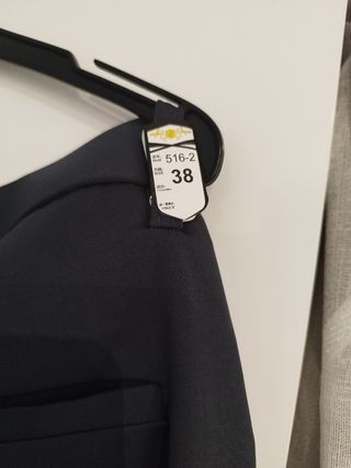 Pantalón traje mujer gris oscuro 