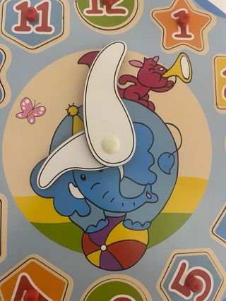 Reloj aprendizaje madera niños