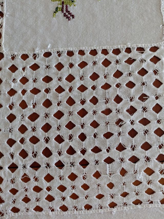 Mantel y 12 servilletas antiguas