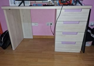 Cama juvenil - Blanca y morada