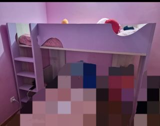 Cama juvenil - Blanca y morada