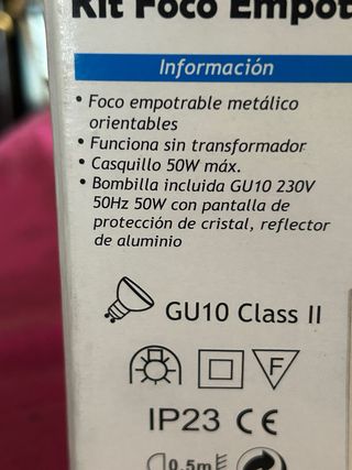 5 Kit Foco Empotrable LightX 50W GU10