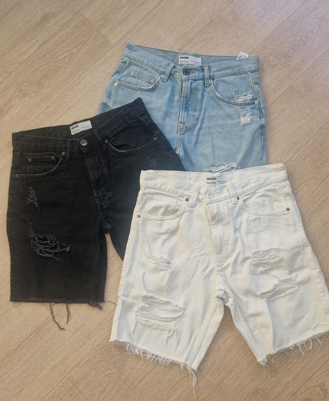 Bermudas Bershka - Vaqueros rotos