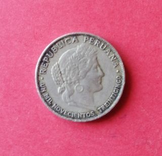 Moneda Perú antigua: 5 Centavos de 1935