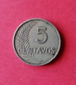 Moneda Perú antigua: 5 Centavos de 1935