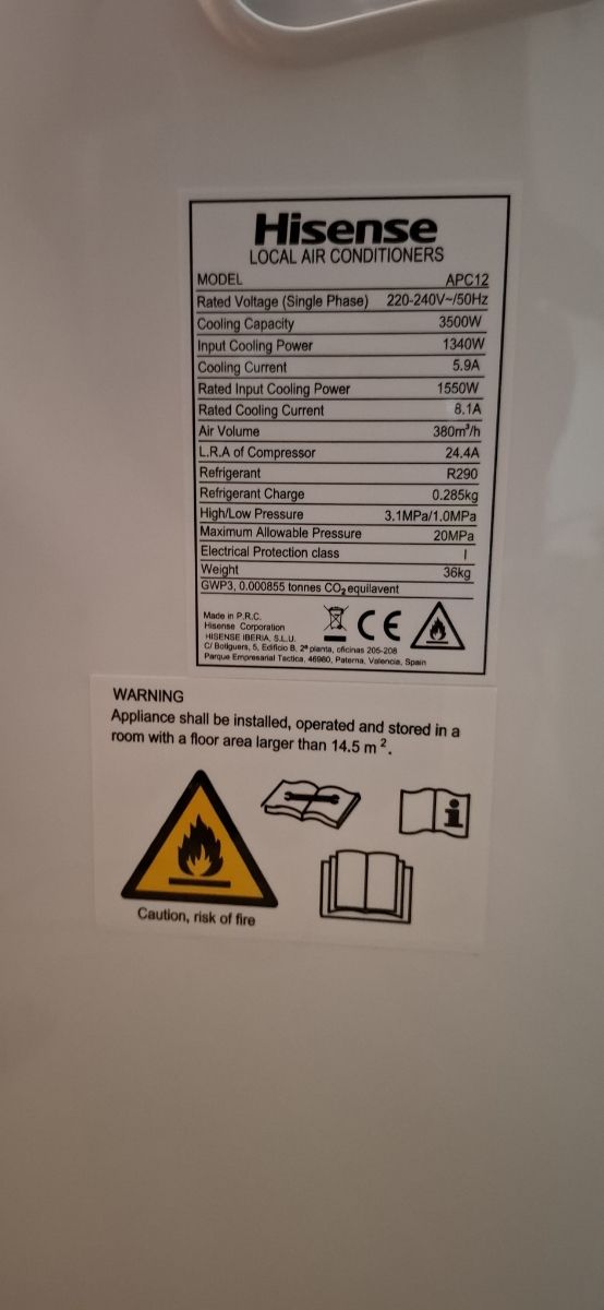 Hisense Aire Acondicionado Portátil