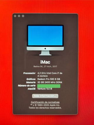 Imac 27” Retina 5K 2017+MagicKeyboard+2 MagicMouse